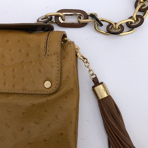 Diane Von Furstenburg OSTRICH HARPER TASSEL BAG - Picture 7 of 11
